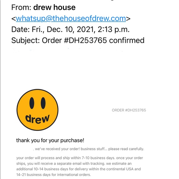 Authentic black Drew house mascot hoodie (with confirmation authentic receipt) - Picture 2 of 2